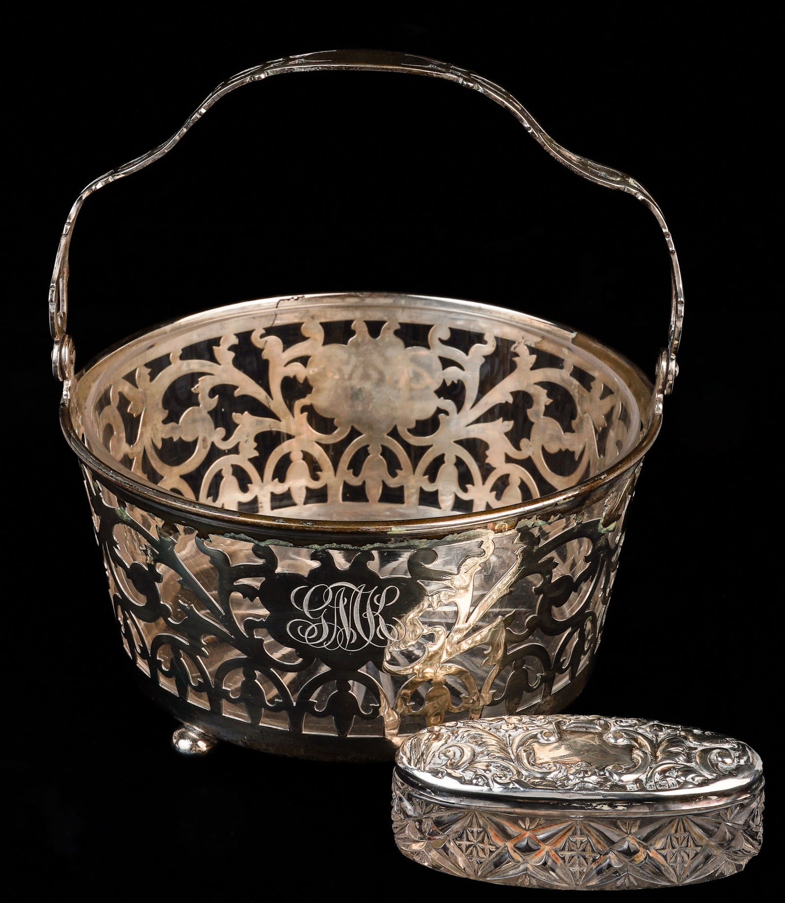 GORHAM ICE PAIL and CRYSTAL BOX (1 of 10)