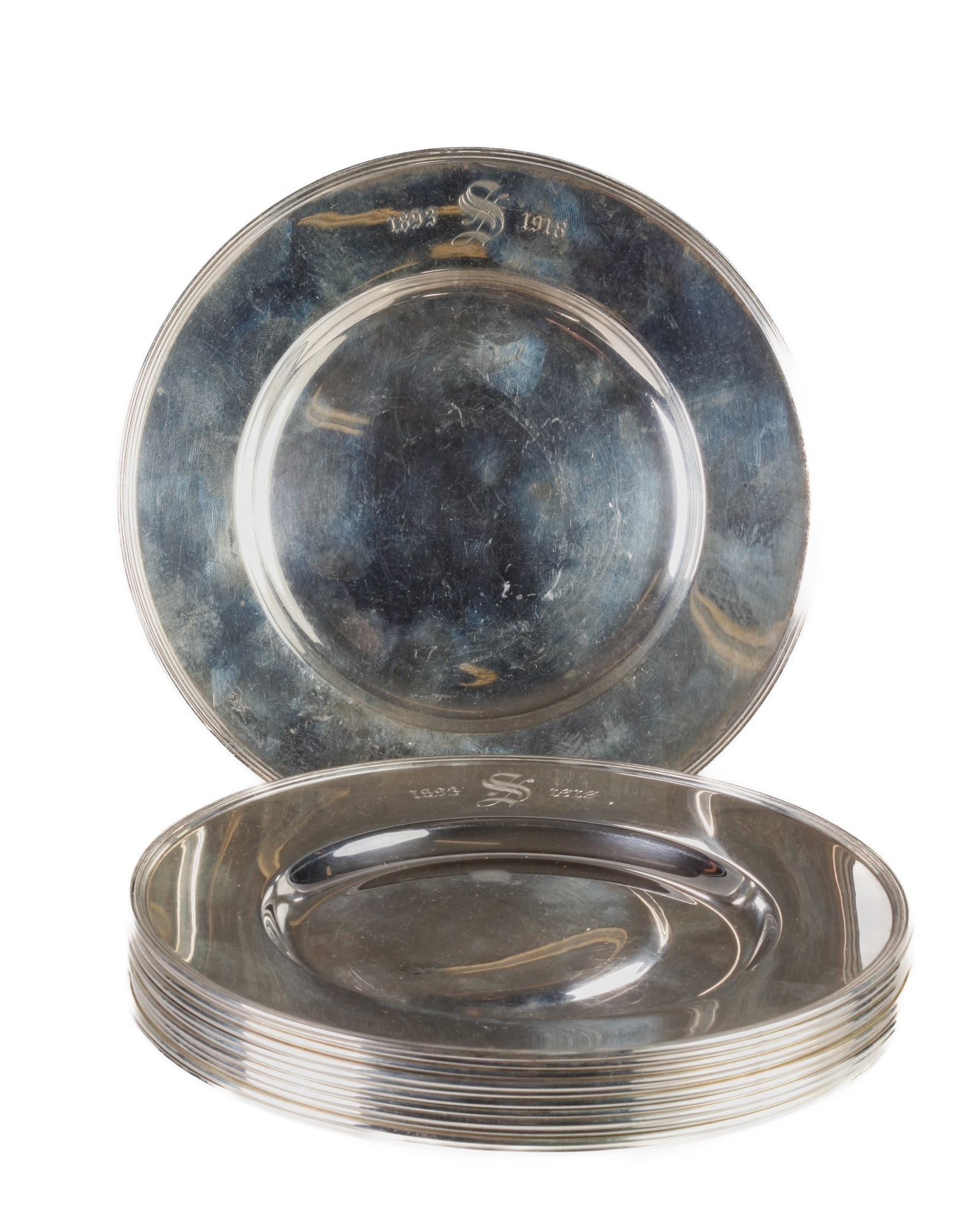 (12) GORHAM STERLING SILVER PLATES (1 of 3)