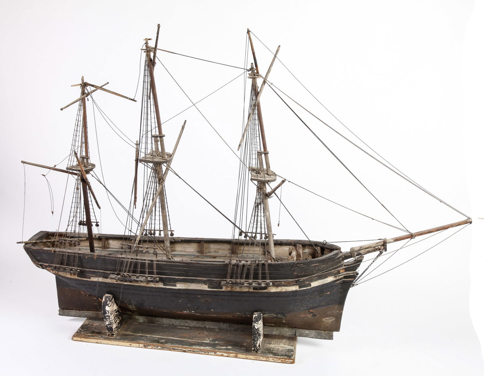 IMPRESSIVE (19th c) MODEL of a SAILING FRIGATE (1 of 20)