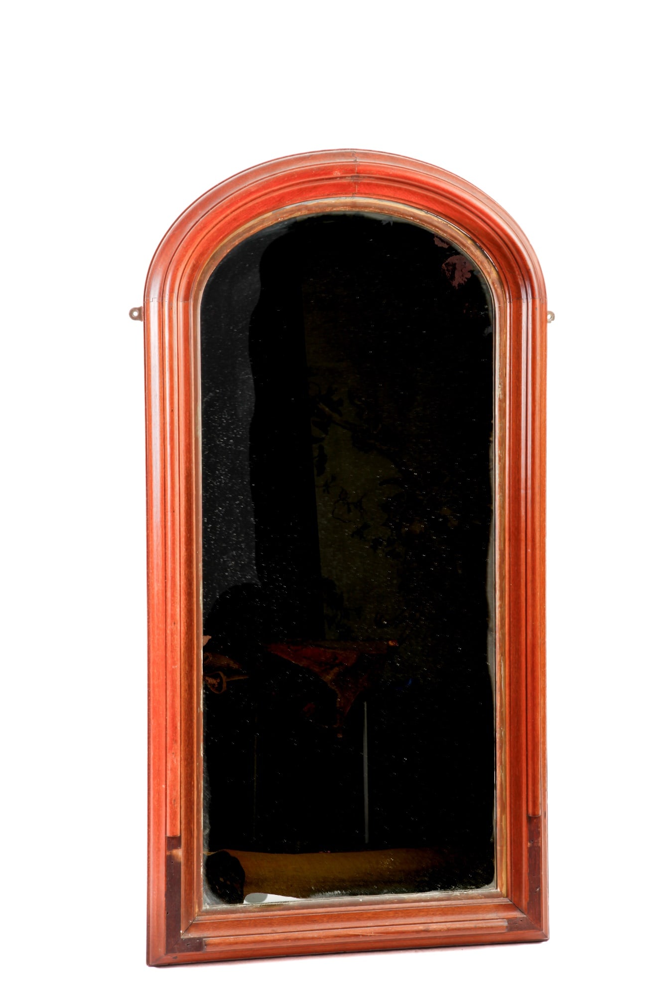 MOLDED ARCH-TOP WALNUT MIRROR (1 of 7)