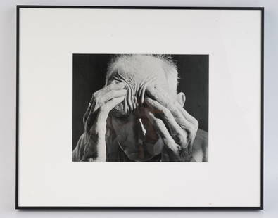 NICHOLAS NIXON (b. 1948): "F.K. Boston, 1984" gelatin silver print. 7 1/2 x 9 1/2 inches. framed 14 x 17 inches. N.B. This photograph appears on page 27 of an artist signed copy of Nicholas Nixon About Forty Years which accomp