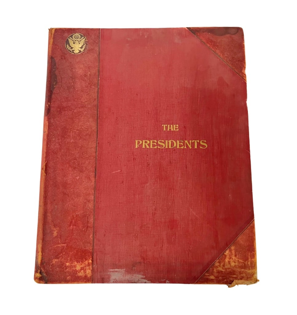 WHITE HOUSE GALLERY PORTRAITS of the PRESIDENTS: The Graveur Company of America, 1901. hardcover 1/2 leather cloth bound. 20 x 16 1/2 inches
