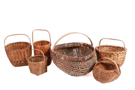 GROUPING OF HANDLED BASKETS: 14 x 16 inches (and under)