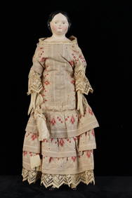 (19th c) MILLINER'S MODEL DOLL c 1840 (1 of 8)