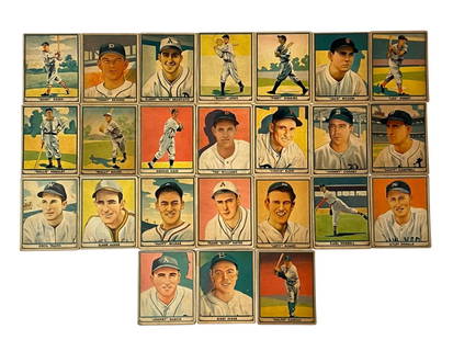 1941 PLAY BALL CARD COLLECTION: Including "Lefty" Gomez, "Ted" Williams, "Chuck" Klein, etc. Approx 3 1/8" x 2 1/2"