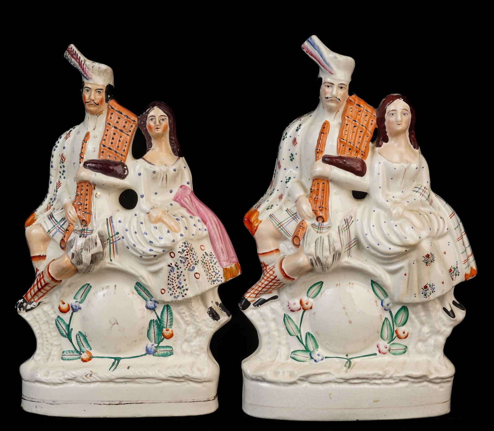 PAIR OF STAFFORDSHIRE FIGURE GROUPS (1 of 13)