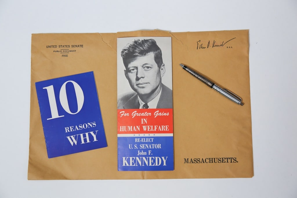 SENATOR J.F.K. STERLING PEN & CAMPAIGN MATERIALS (1 of 8)