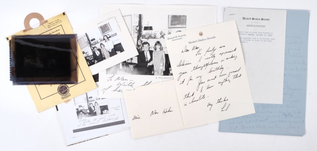 SEN. EDWARD M. KENNEDY PHOTOS and NOTE etc (1 of 6)