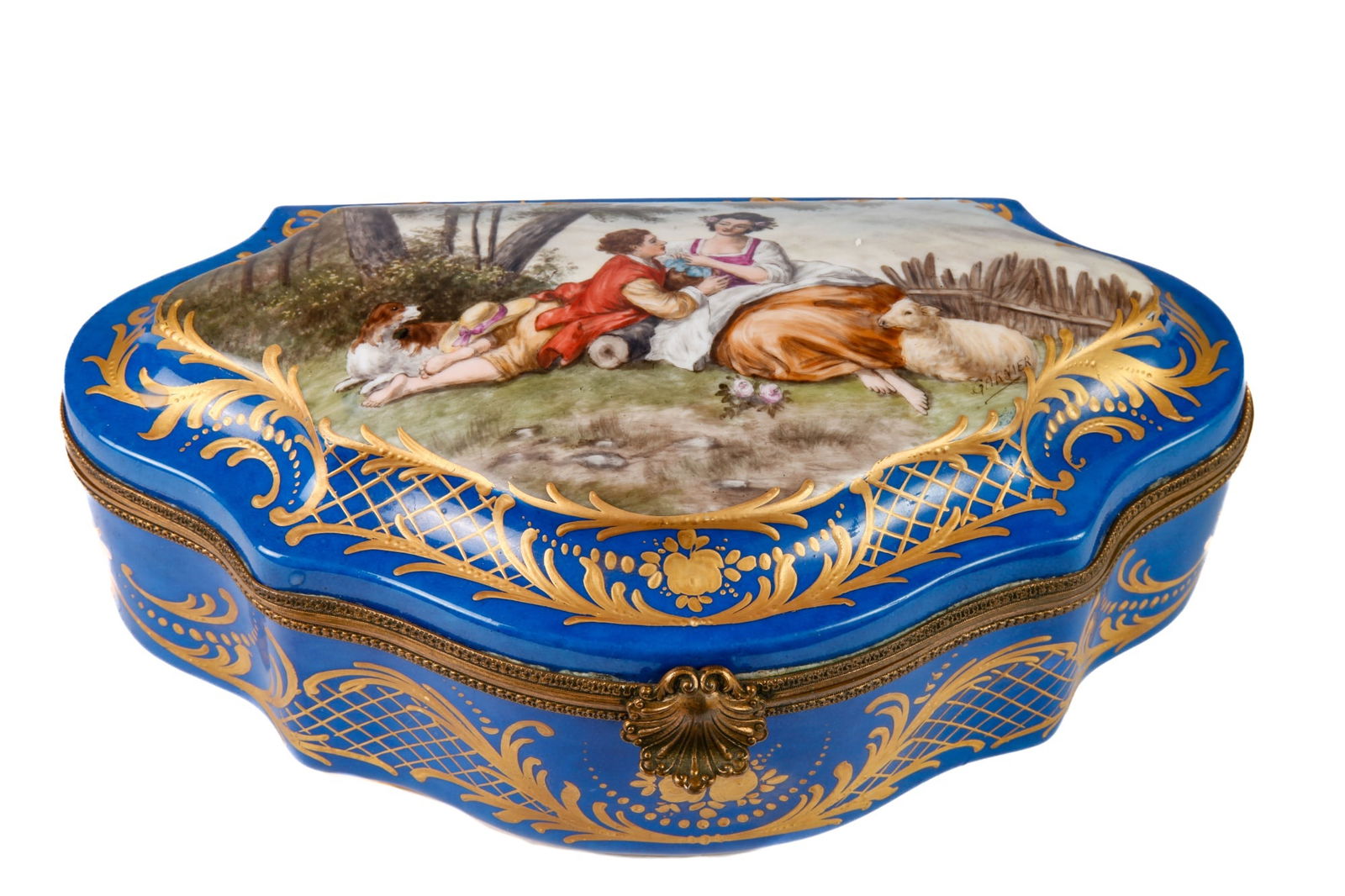(19th c) SEVRES PORCELAIN BOX (1 of 12)