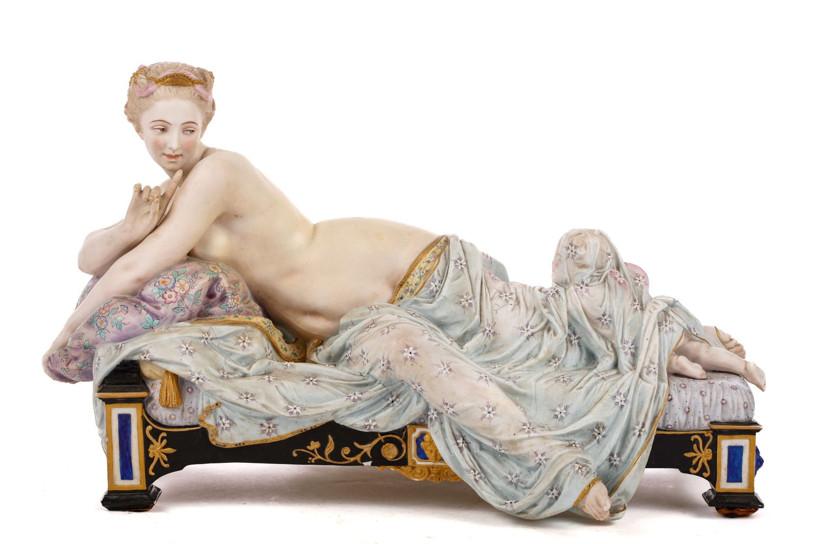 (19th c) VION & BAURY BISQUE FIGURE GROUP "The Recamier" (1 of 20)