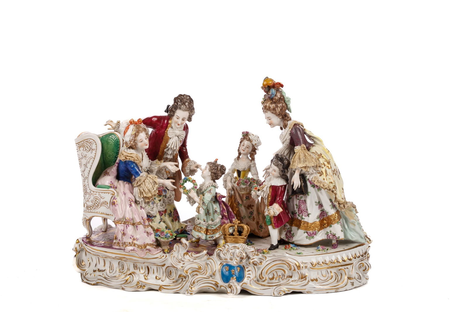 RUDOLSTADT VOLKSTEDT GERMAN PORCELAIN FIGURE GROUP (1 of 20)