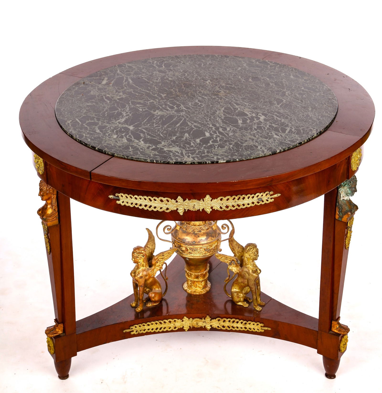 EGYPTIAN REVIVAL CENTER TABLE with ORMOLU MOUNTS (1 of 14)