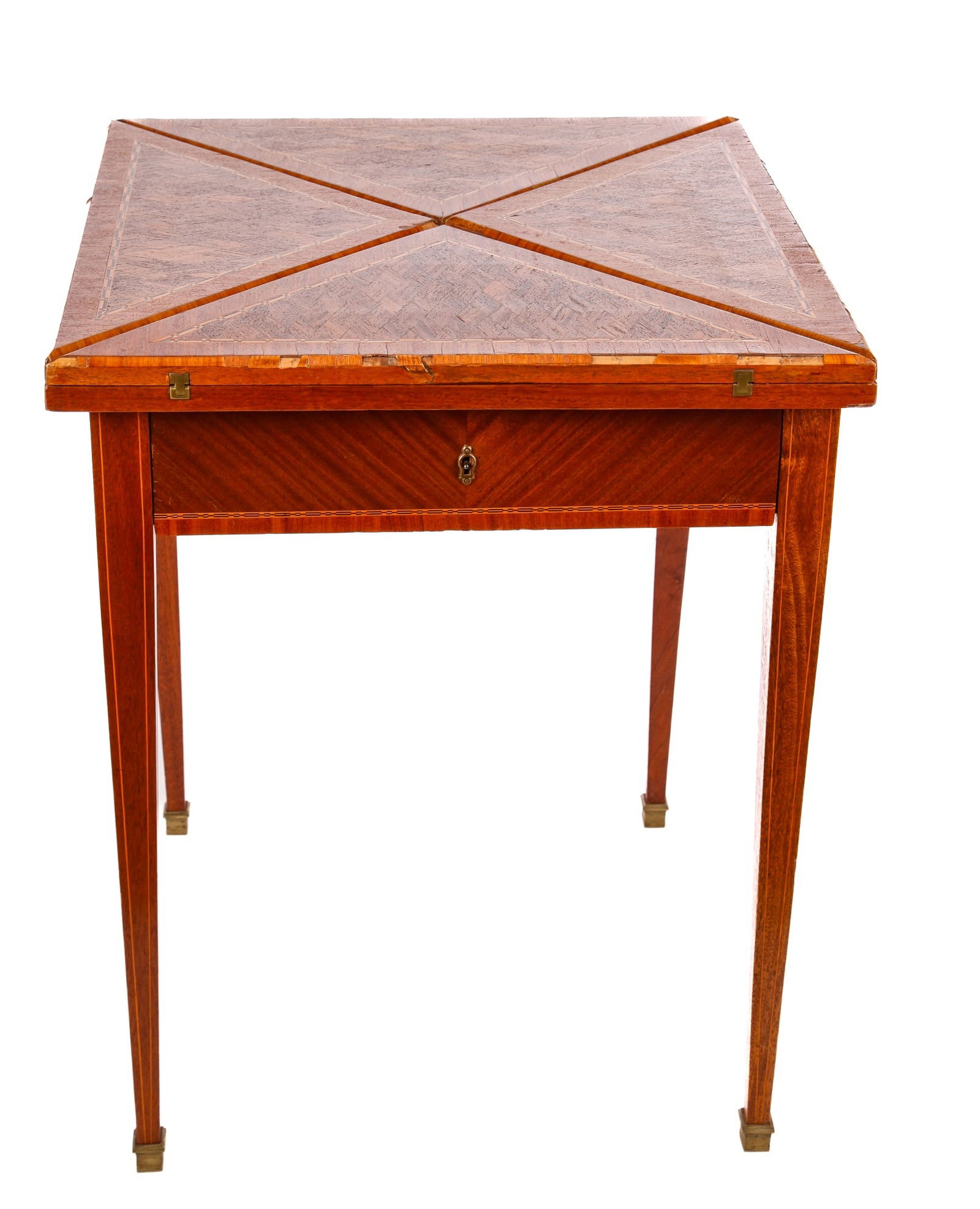PARQUET INLAID HANDKERCHIEF GAME TABLE (1 of 15)