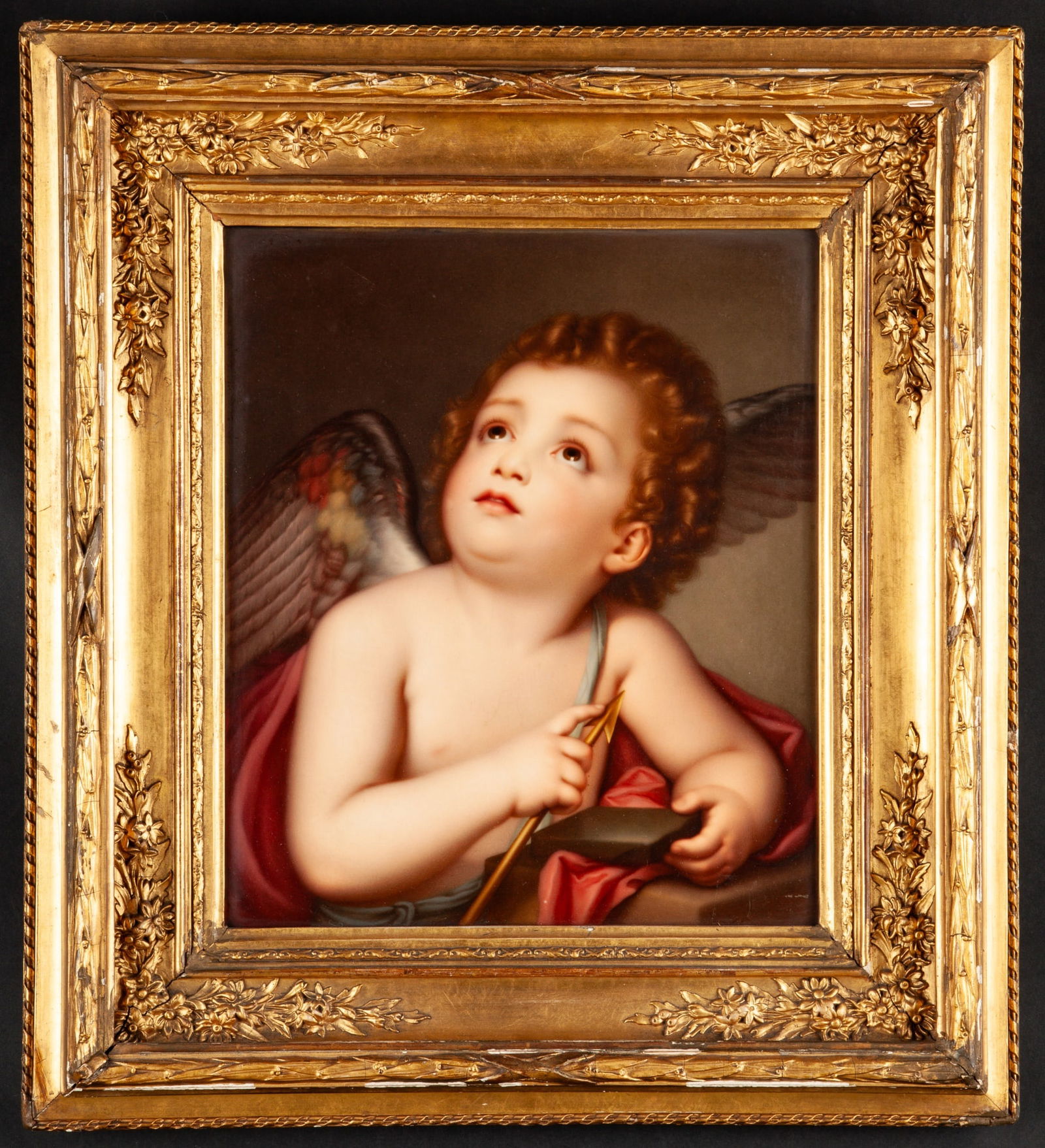 LARGE KPM PORCELAIN MENGS' CUPID PLAQUE (1 of 9)