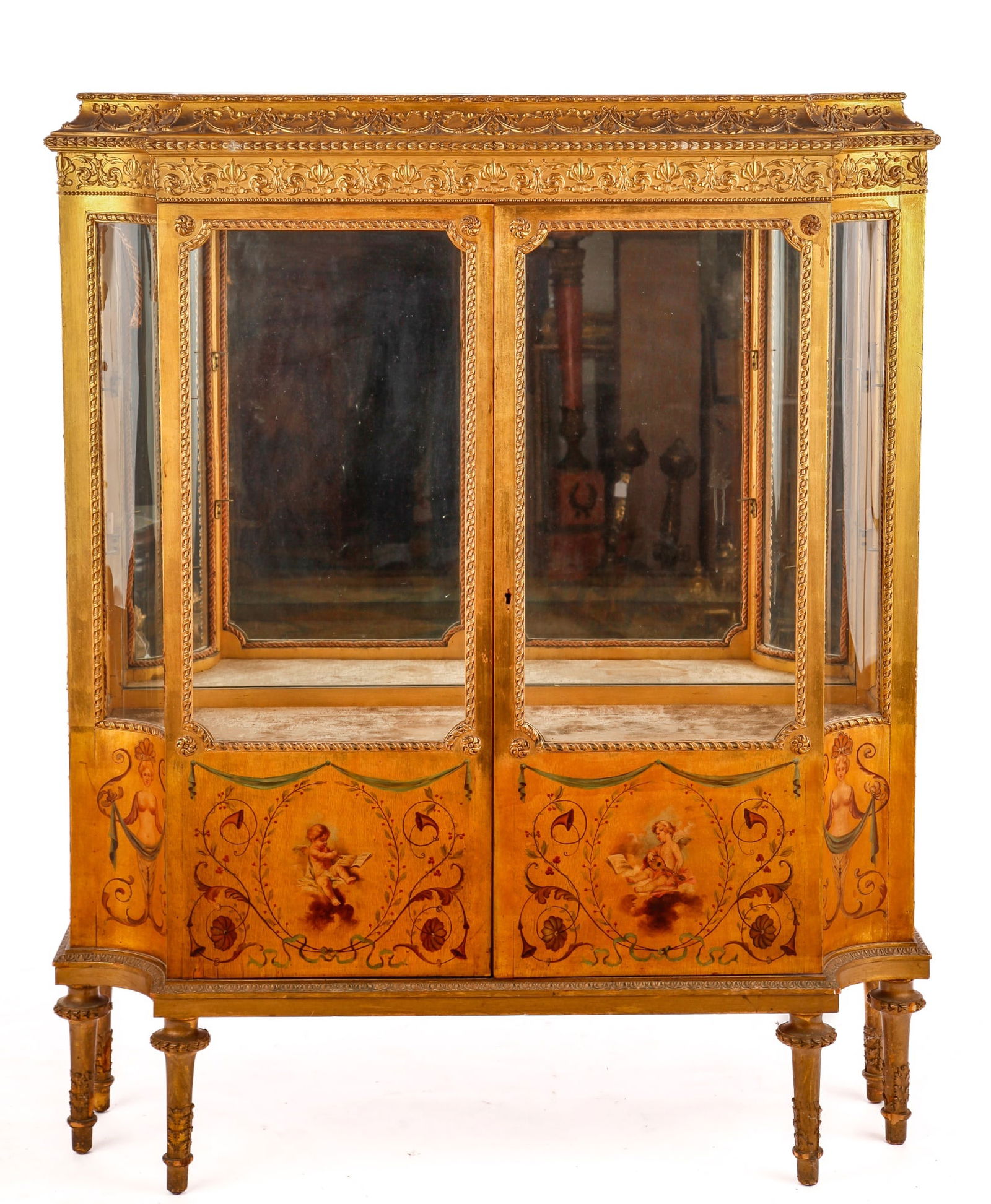 LOUIS XVI STYLE GOLD VITRINE (1 of 17)