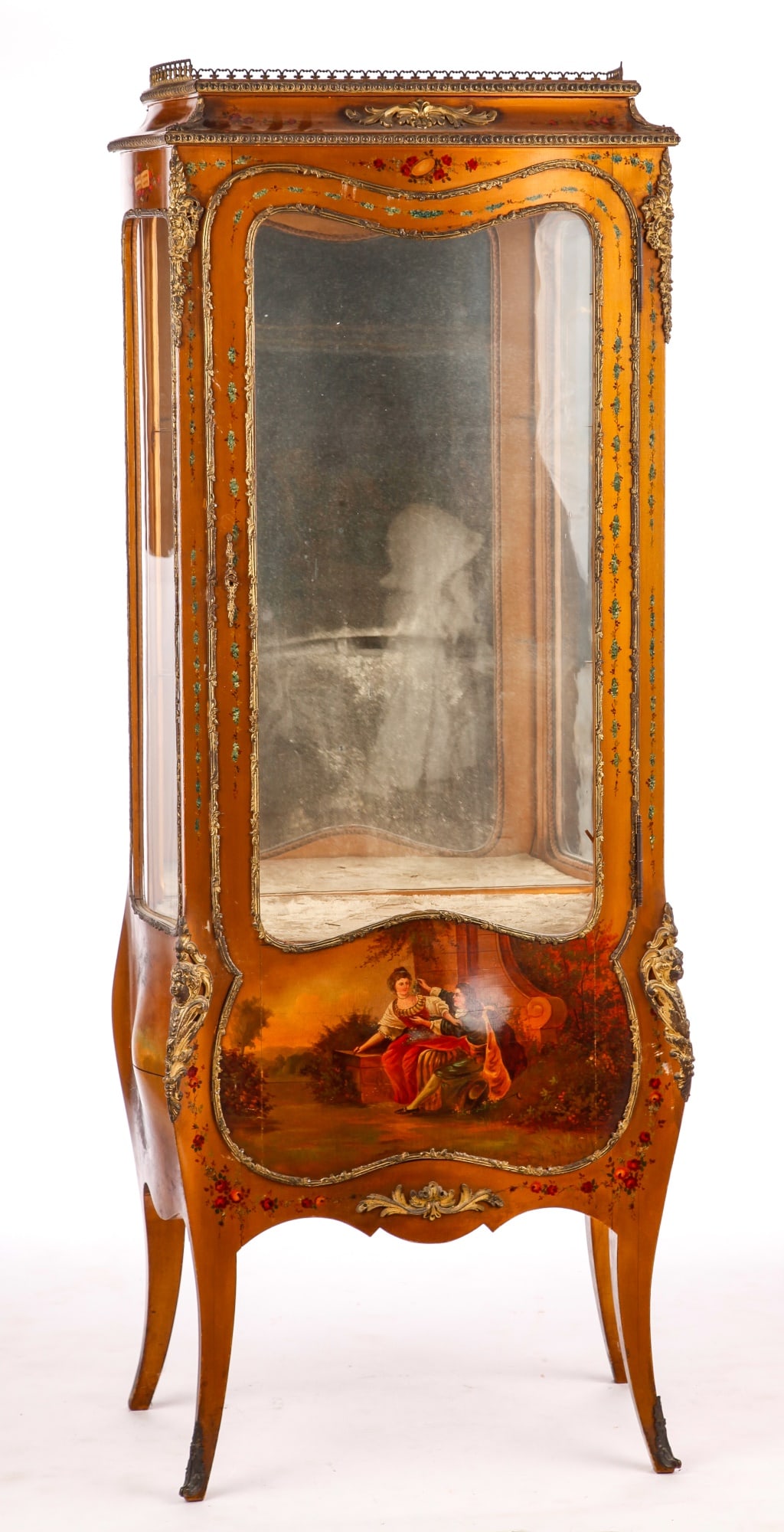 LOUIS XV STYLE GILT VITRINE with ORMOLU MOUNTS (1 of 17)