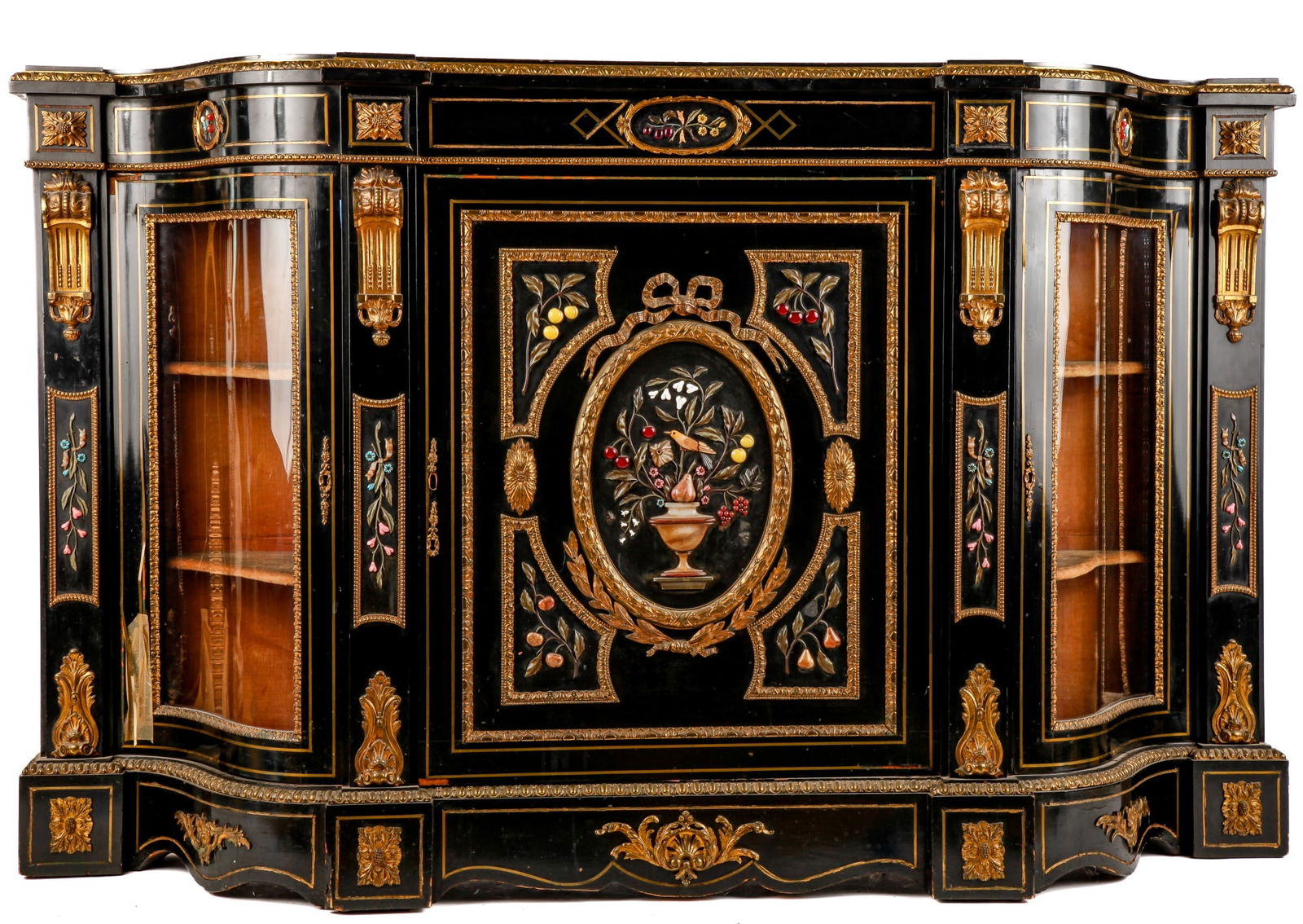 FRENCH ORMOLU MOUNTED EBONIZED CREDENZA (1 of 20)