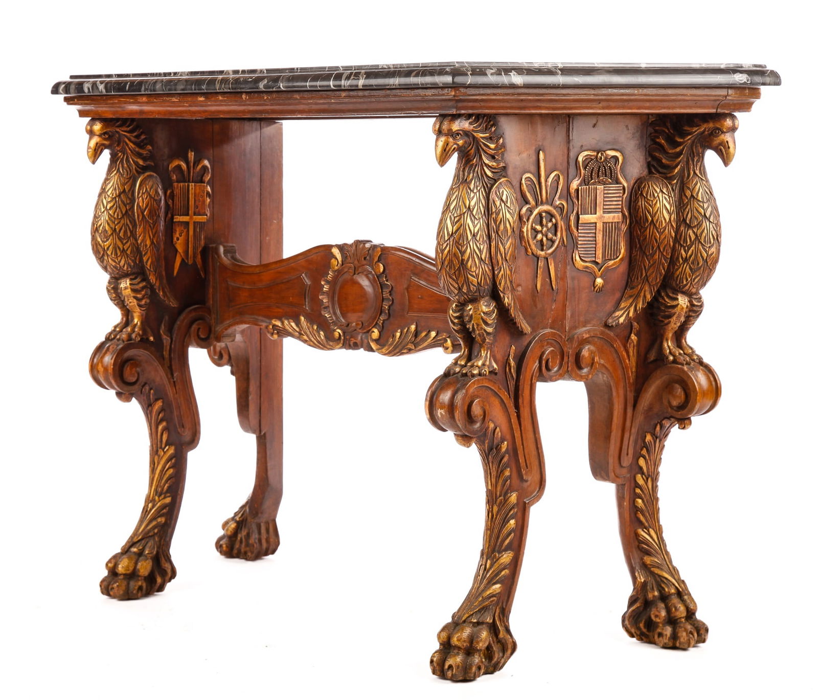 MARBLE TOP EAGLE CONSOLE TABLE (1 of 15)