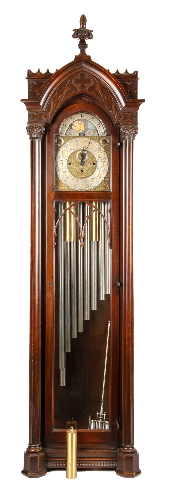 GOTHIC REVIVAL TALL CLOCK with WESTMINSTER CHIME (1 of 15)