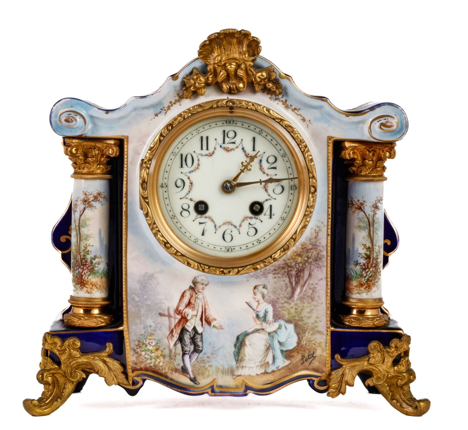 EXCEPTIONAL SEVRES PORCELAIN MANTEL CLOCK (1 of 16)