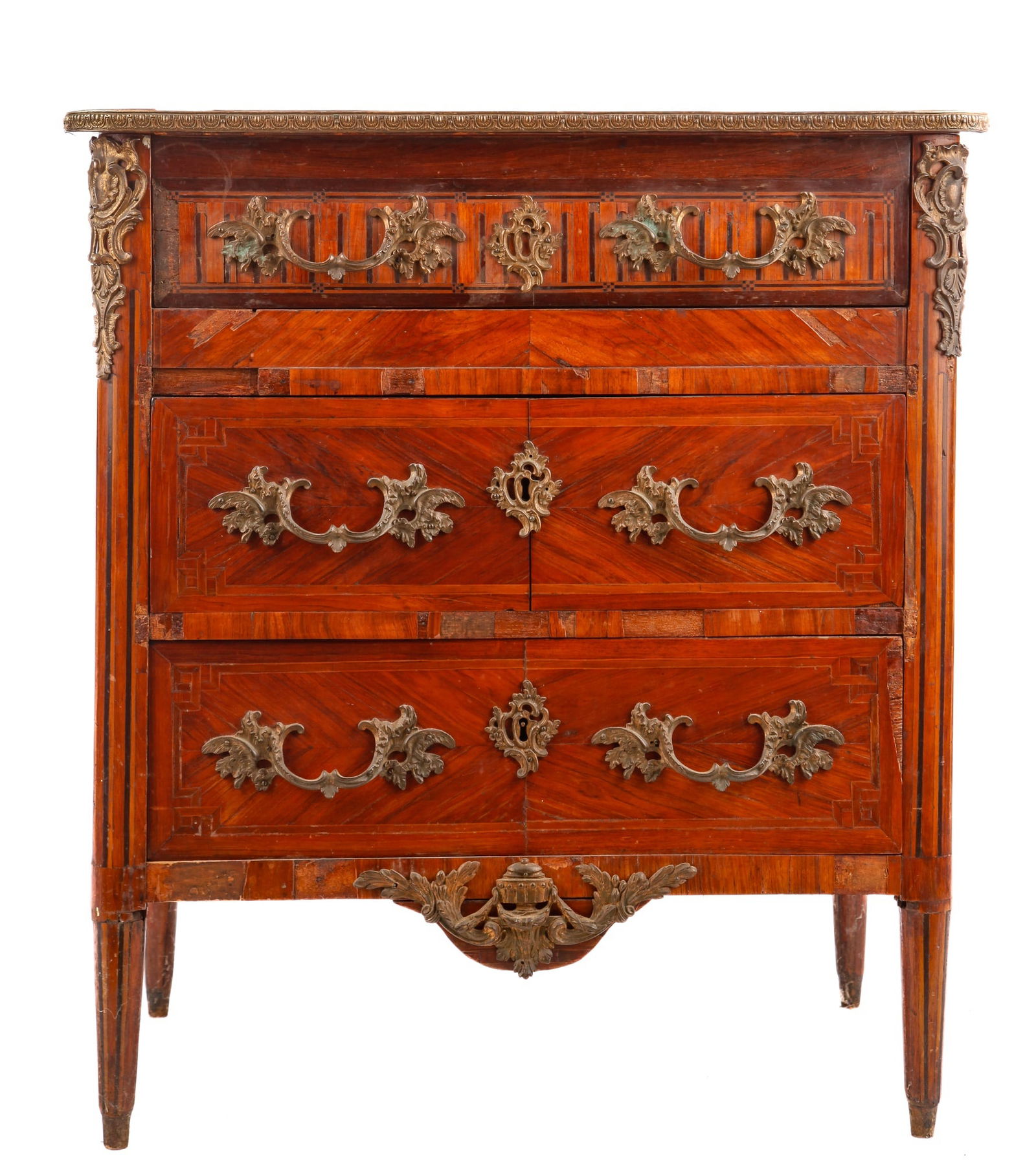 DUTCH ORMOLU MOUNTED COMMODE with MARQUETRY INLAY (1 of 20)