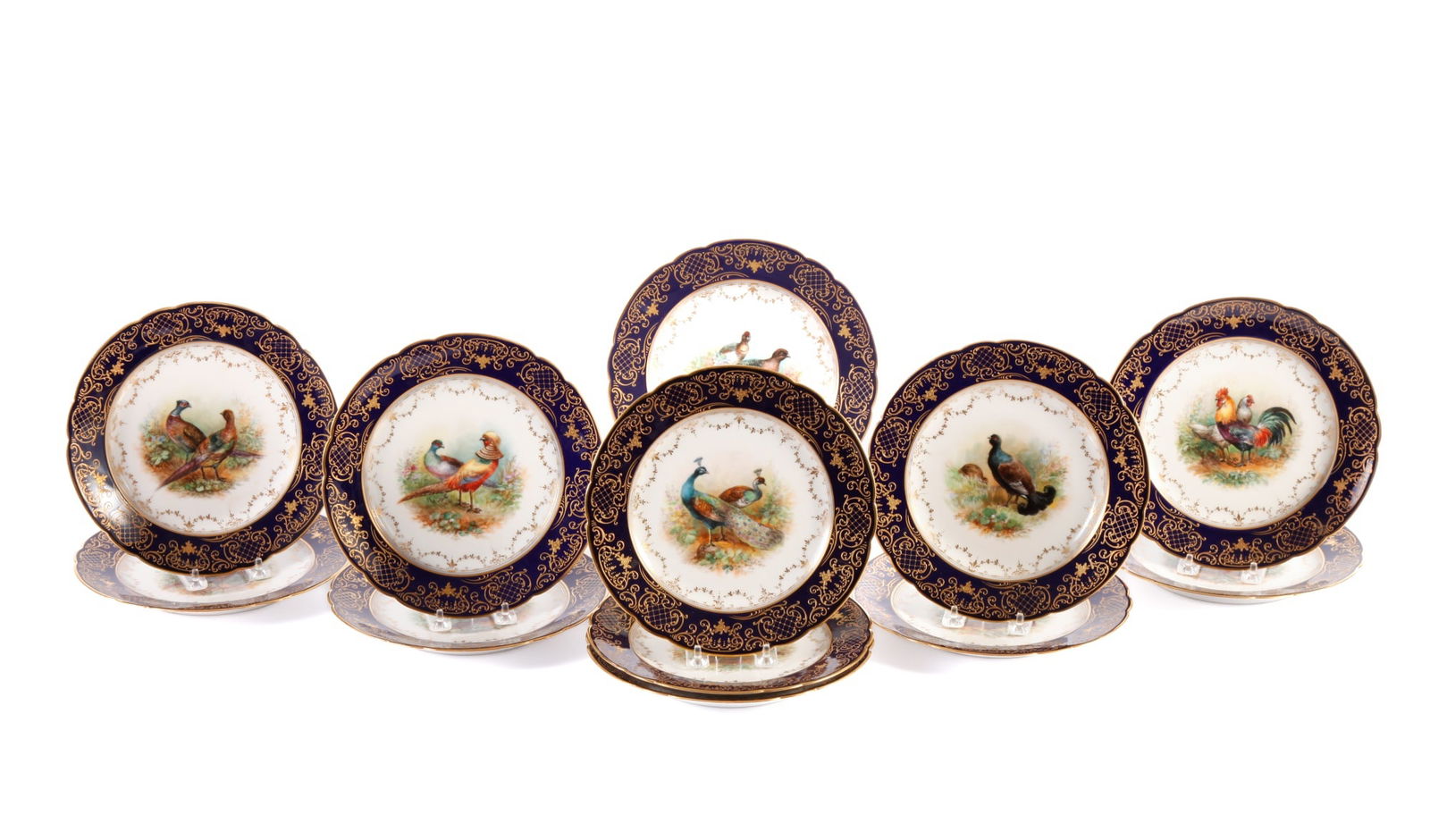 SET of (12) HAND PAINTED DRESDEN CABINET PLATES (1 of 19)