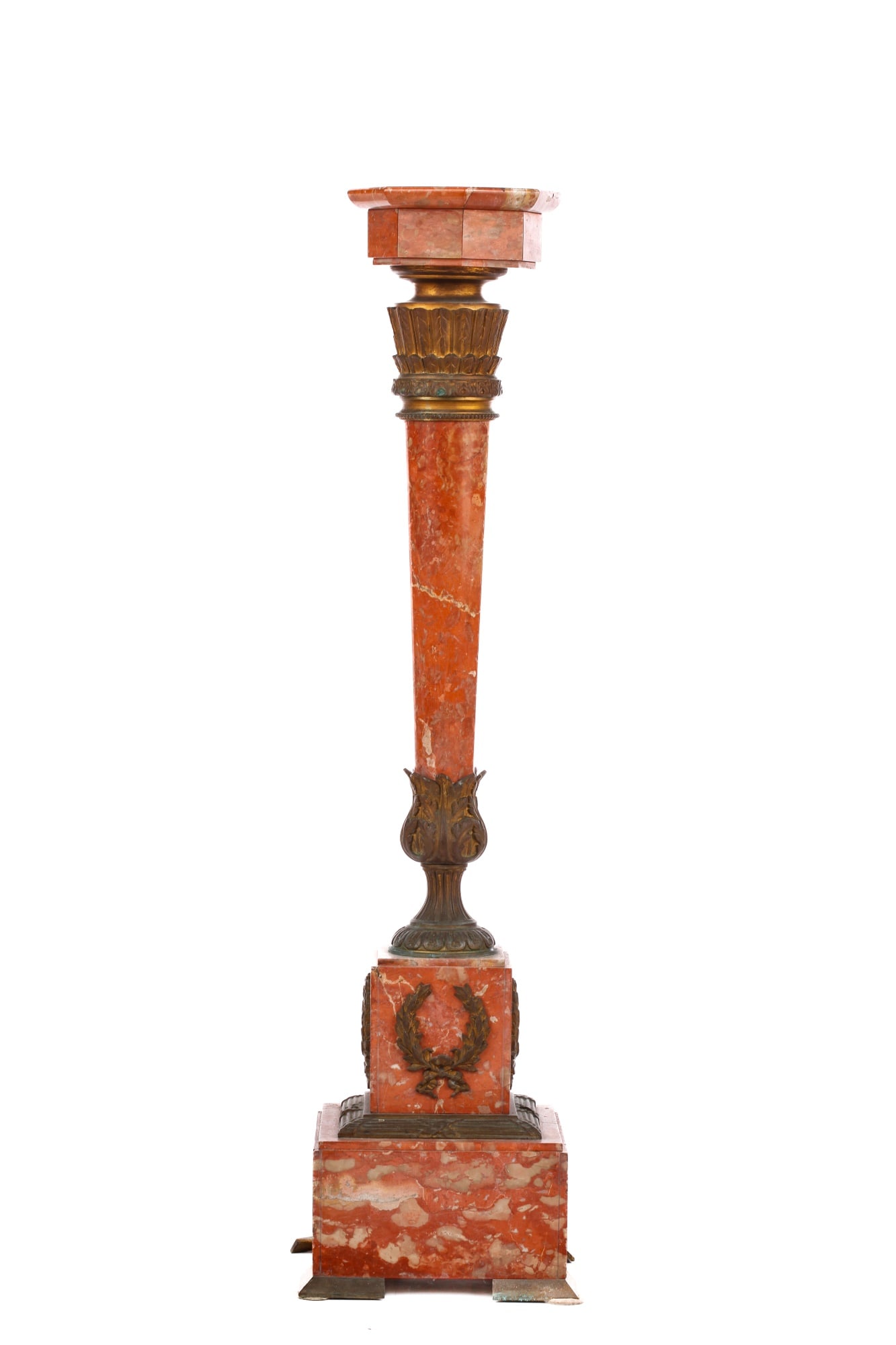 BRONZE MOUNTED MARBLE PEDESTAL (1 of 11)