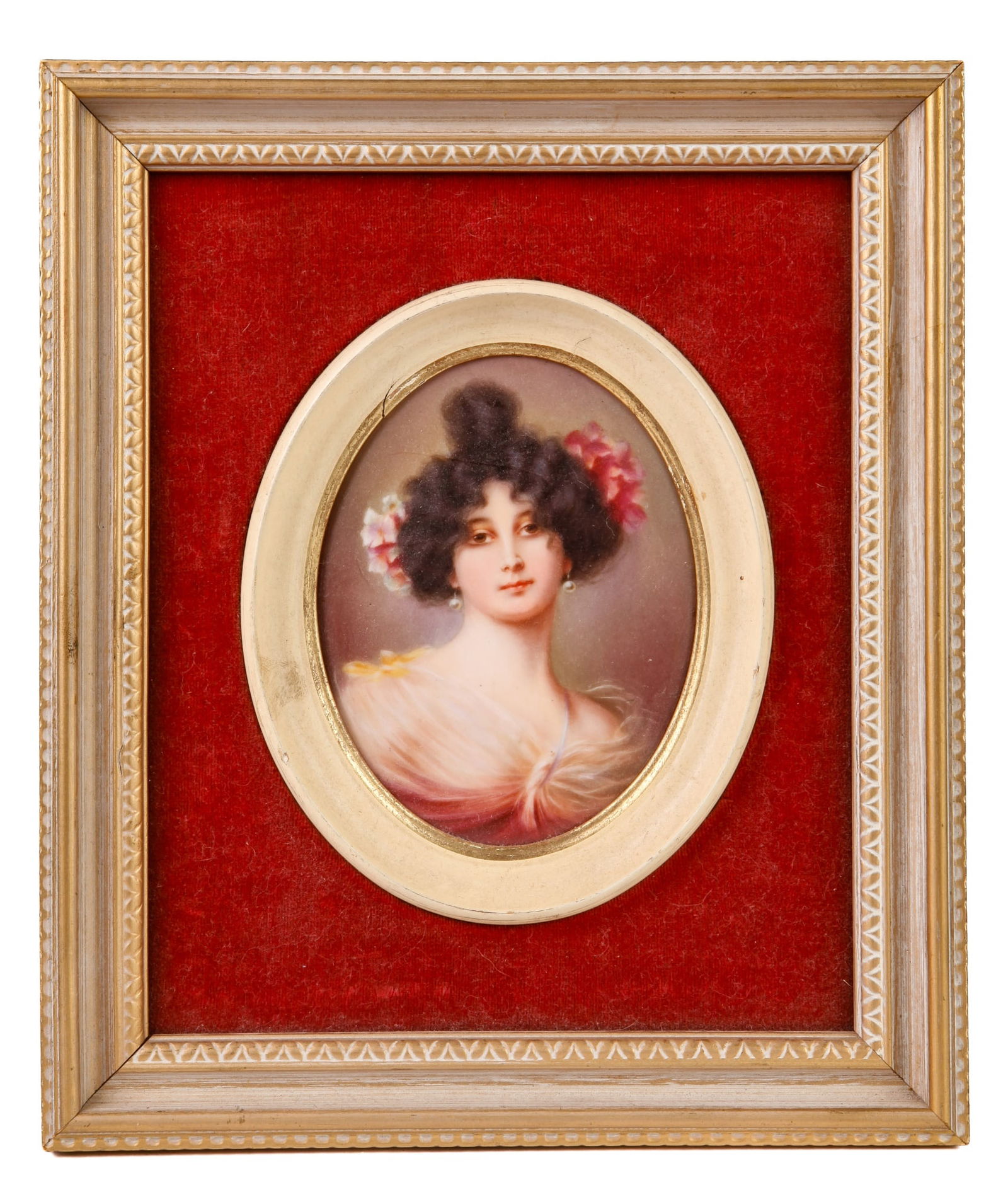 HAND PAINTED PORCELAIN PORTRAIT PLAQUE (1 of 6)