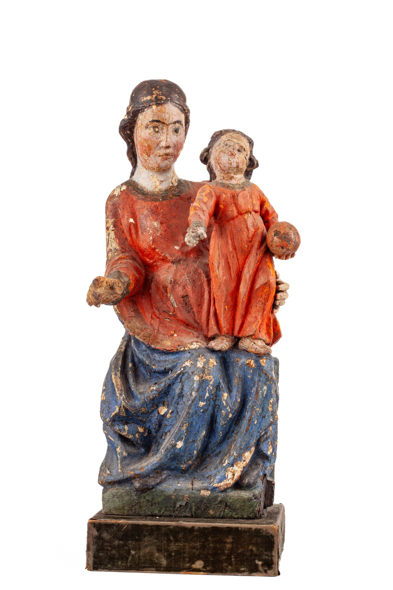 (19th c) MADONNA and CHILD SANTOS FIGURE GROUP (1 of 12)