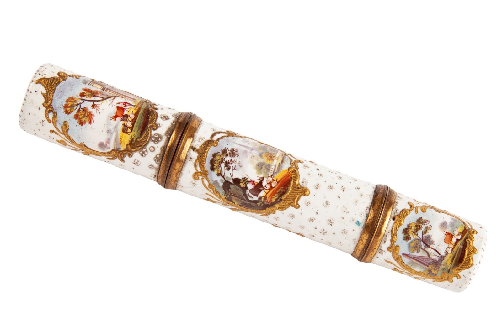 VICTORIAN ENAMELED NEEDLE CASE (1 of 7)