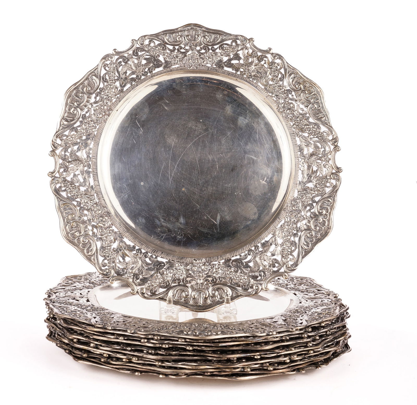 (12) GERMAN 800 SILVER PLATES (1 of 7)