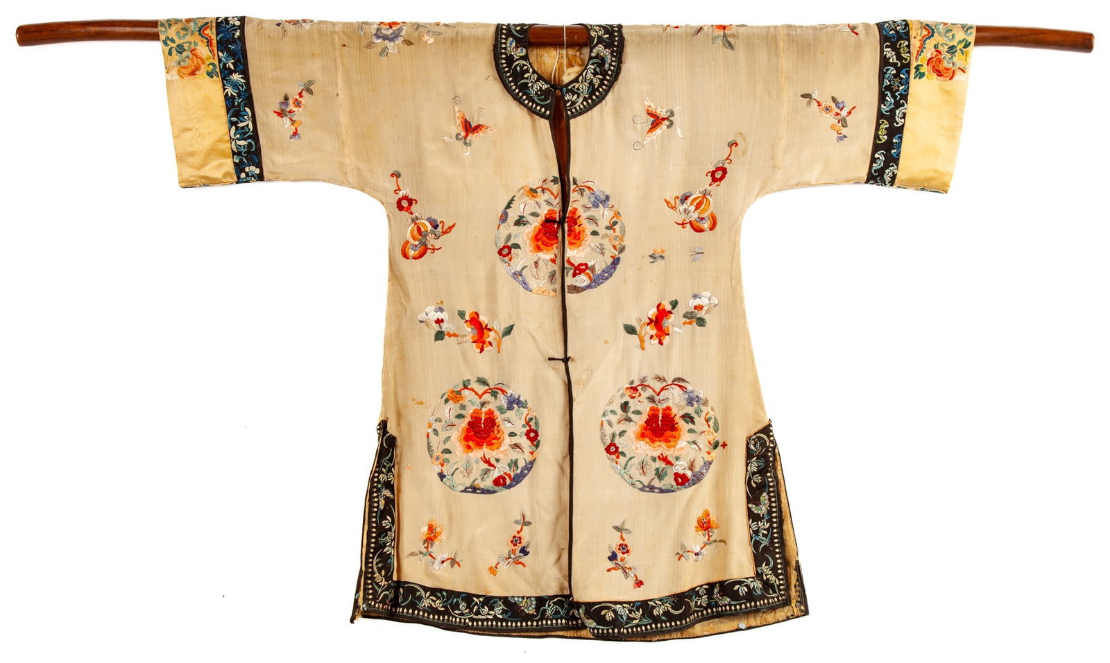 (19th c) CHINESE SILK ROBE (1 of 19)