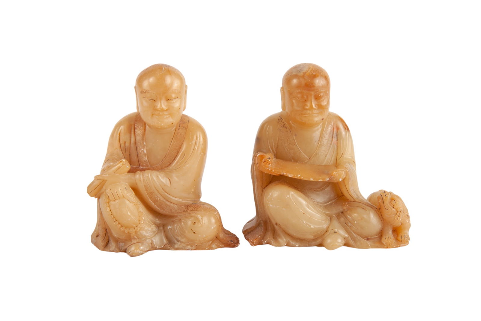 COORDINATING PAIR of (19th c) CHINESE SCHOLARS (1 of 7)