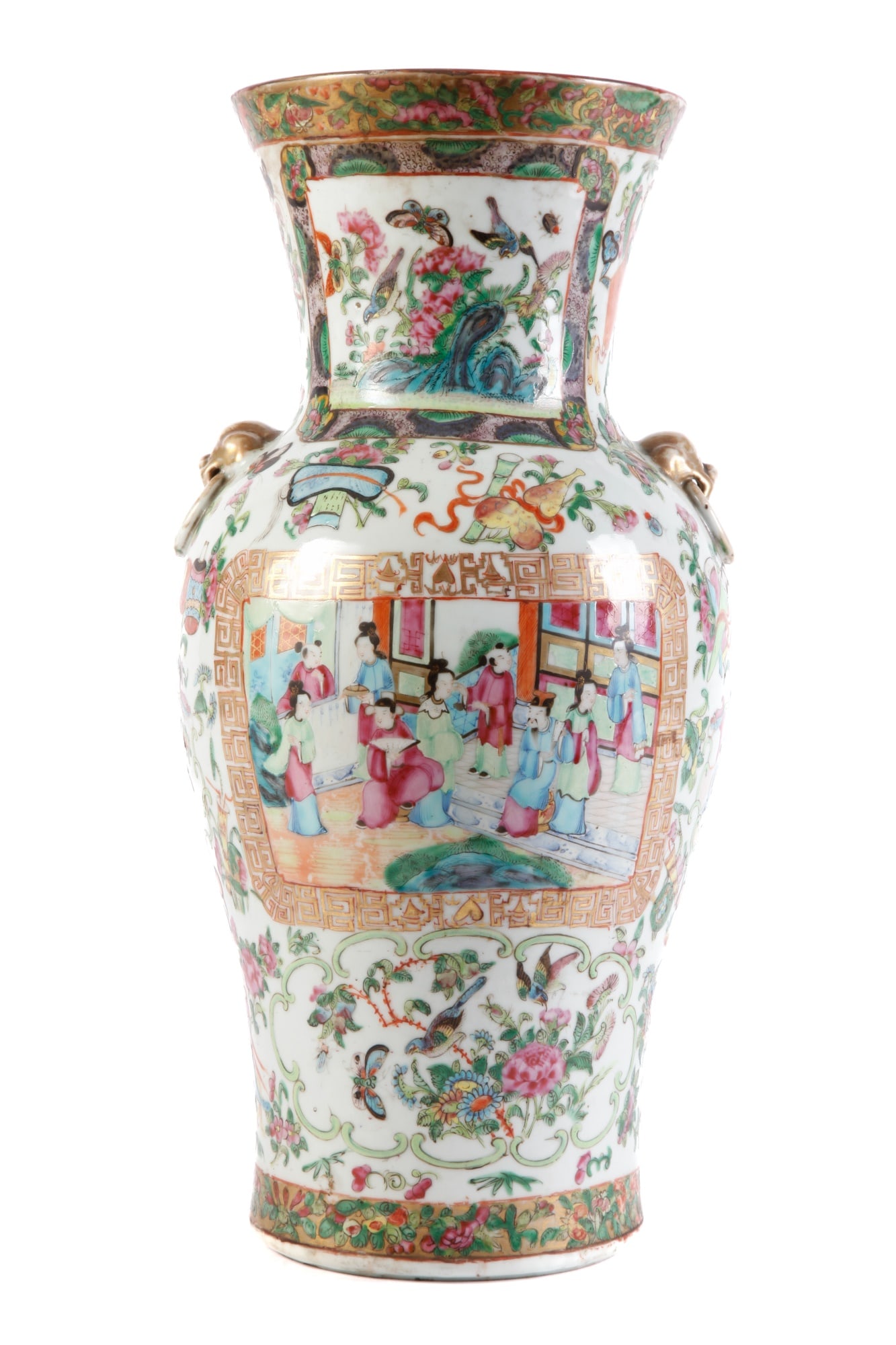 CHINESE ROSE MANDARIN BALUSTER VASE (1 of 20)