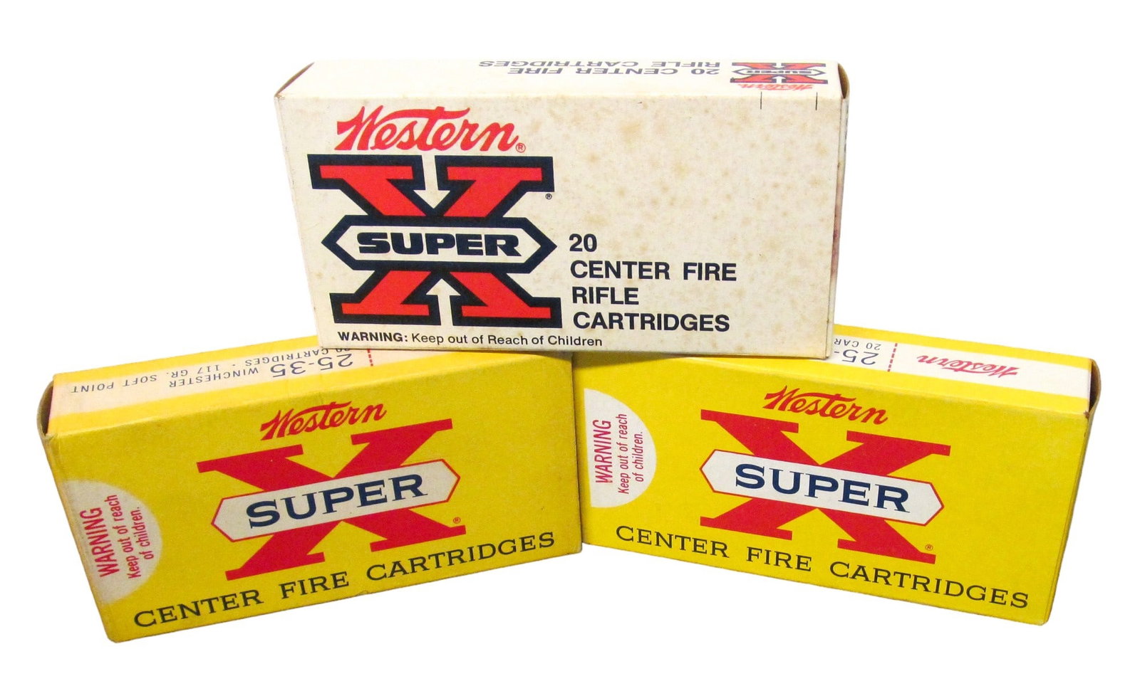 3 BOXES OF WINCHESTER WESTERN SUPER X .25-35: 3 boxes