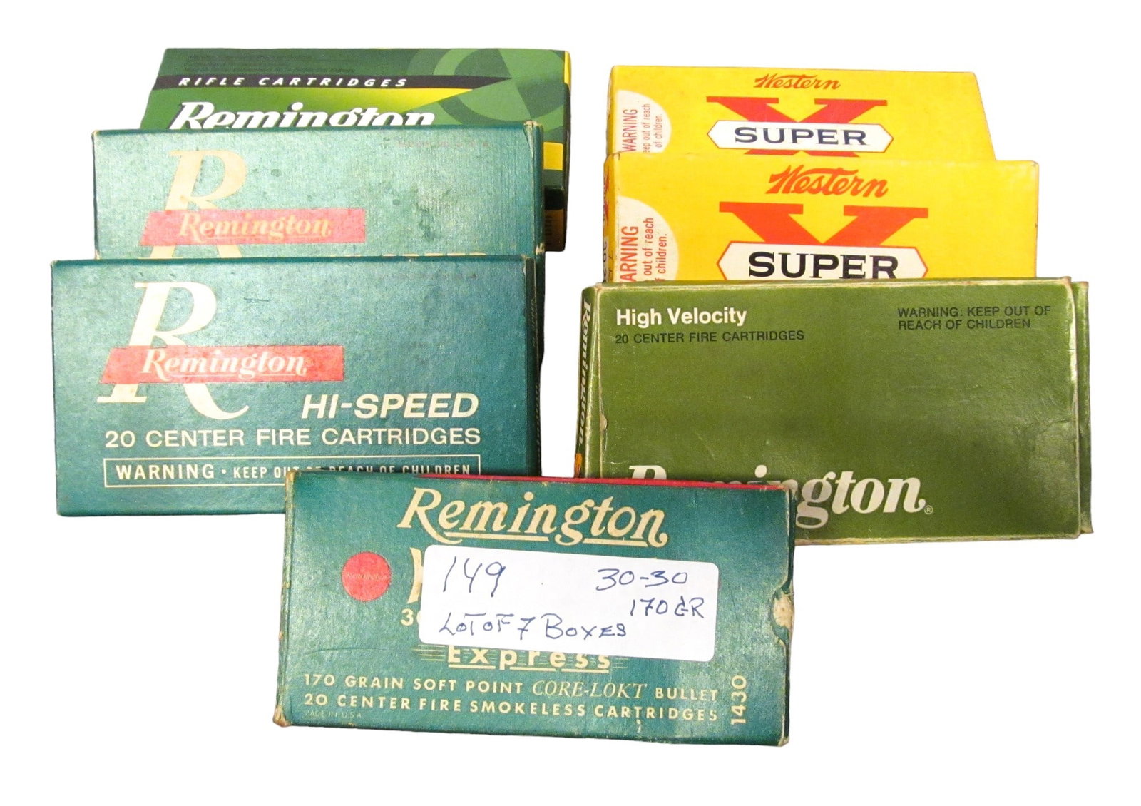 3 BOXES 30-30 170 GR. CARTRIDGES: Remington & 1 Box Winchester Cartridges 3 partial boxes 170 gr.
