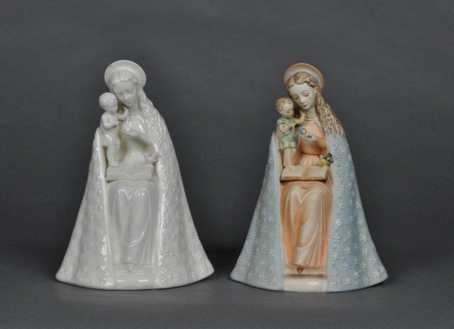 Two Hummel Flower Madonna figures, each TMK-2. H: : Two Hummel Flower Madonna figures, each TMK-2. H: 9"