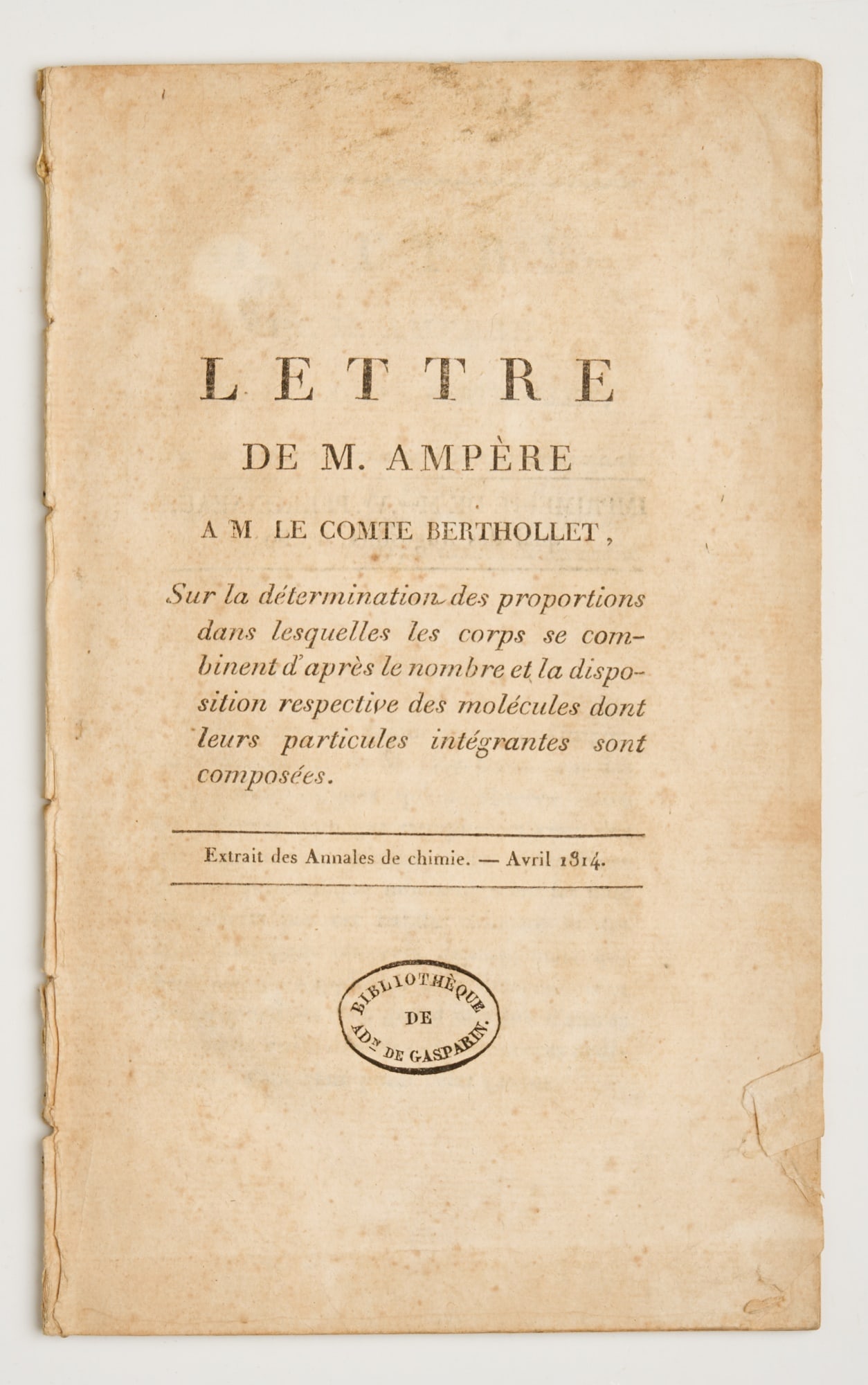 AMPÈRE, André Marie (1 of 5)