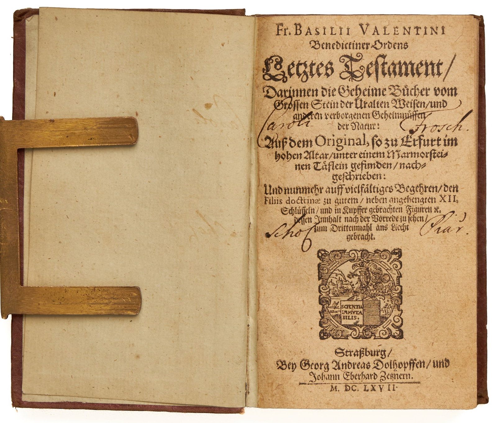 BASIL VALENTINE (Johann Thölde?) (1 of 8)