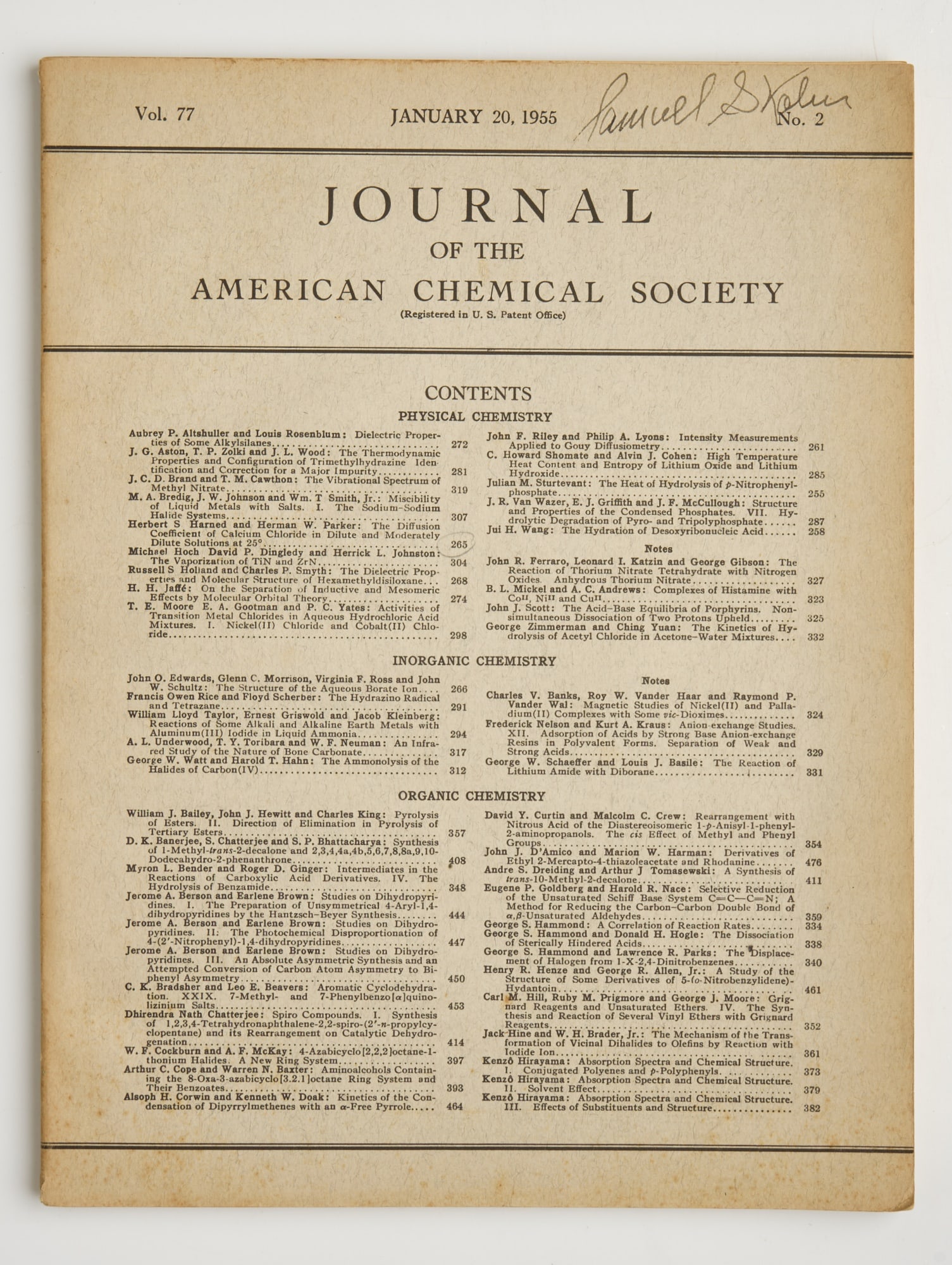 HAMMOND, George S. (1 of 5)