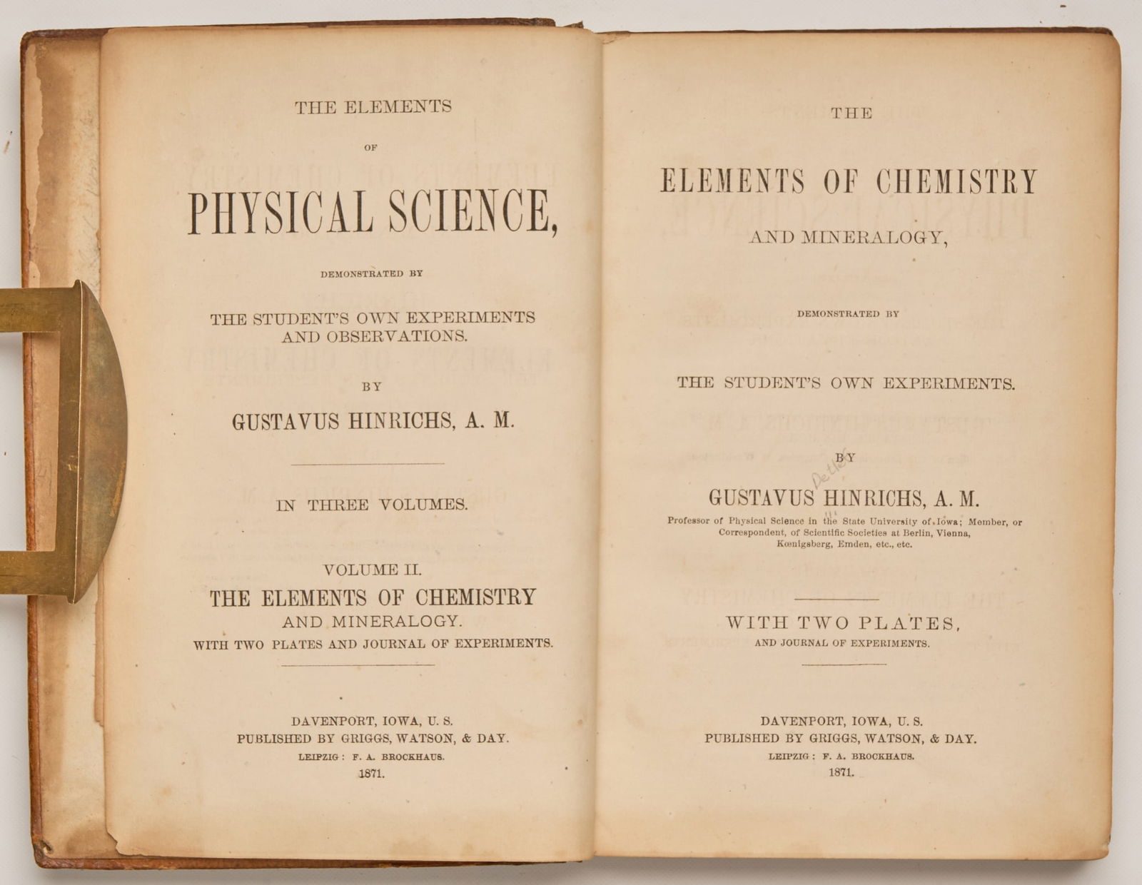 HINRICHS, Gustavus, A.M. (1 of 11)