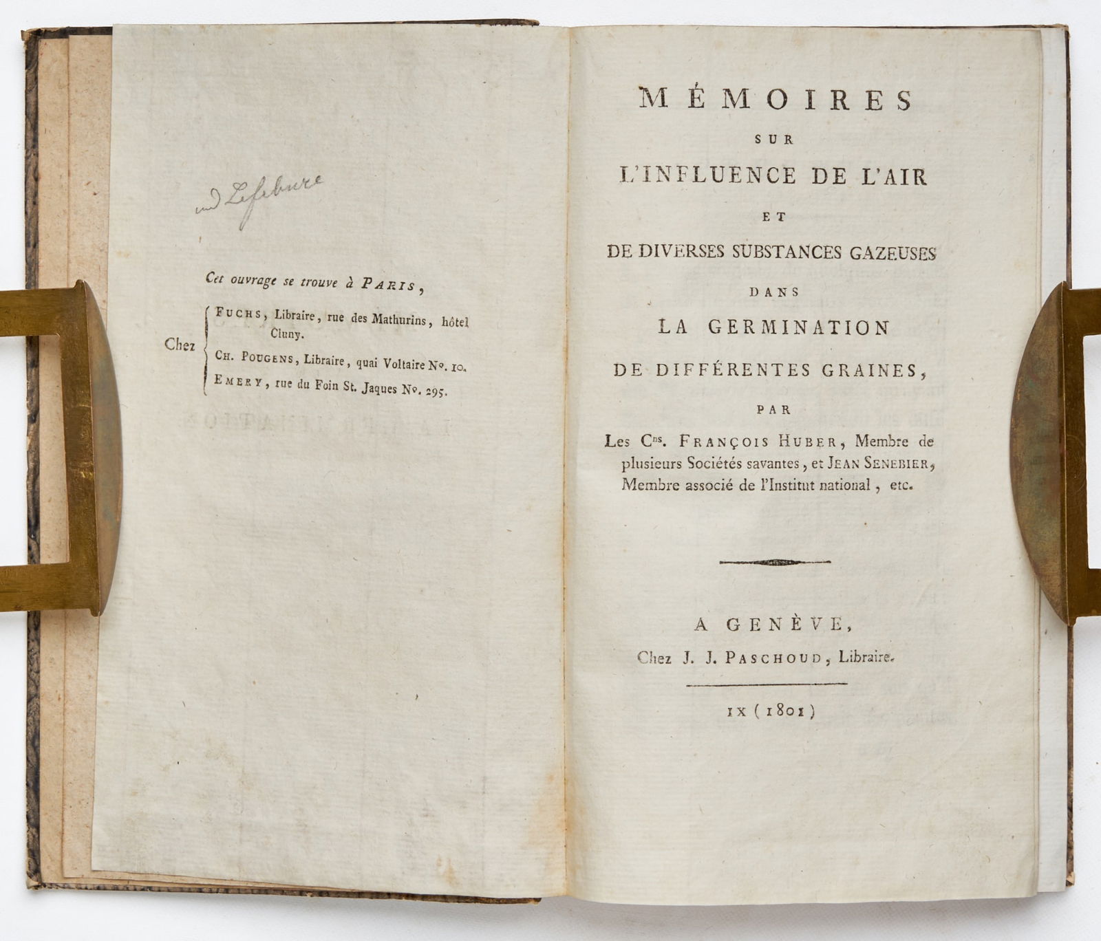 HUBER, François and SENEBIER, Jean (1 of 7)