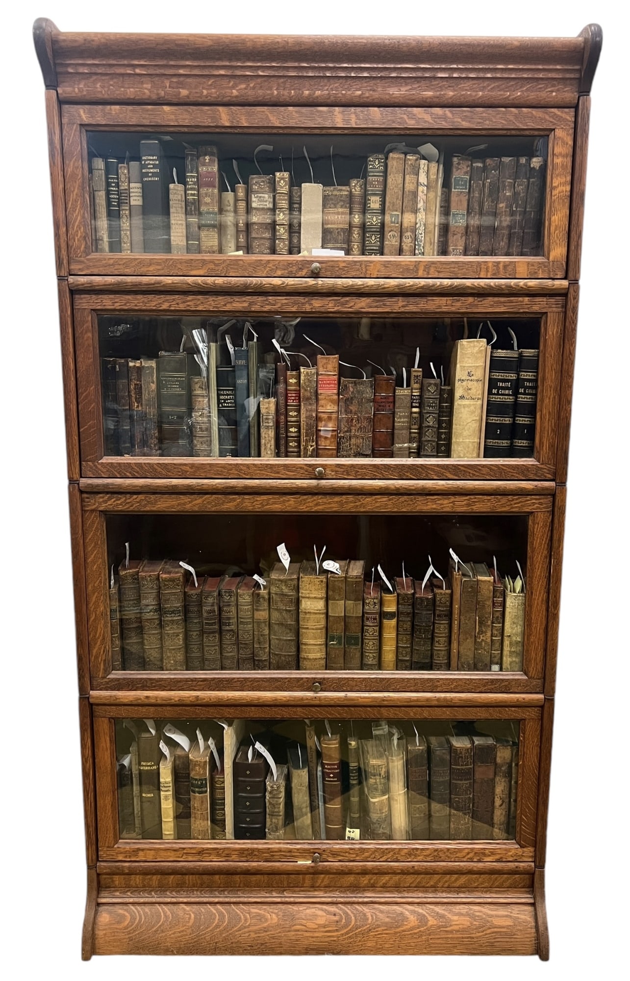 (4) TIER OAK BARRISTER BOOKCASE (1 of 4)