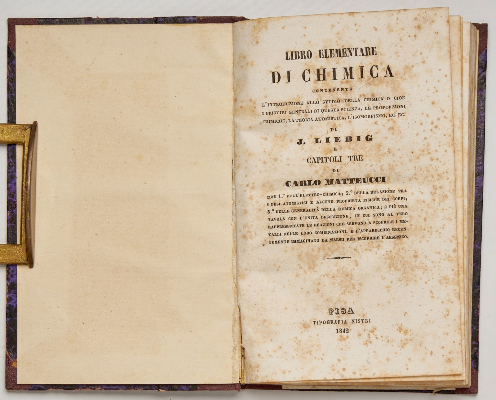 LIEBIG, Justus (and MATTEUCI, Carlo) (1 of 7)