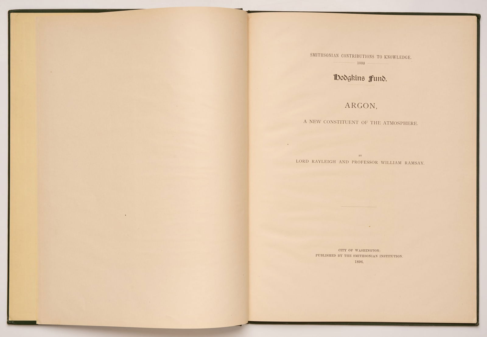 RAYLEIGH (Lord) and RAMSAY (Sir William) (1 of 9)