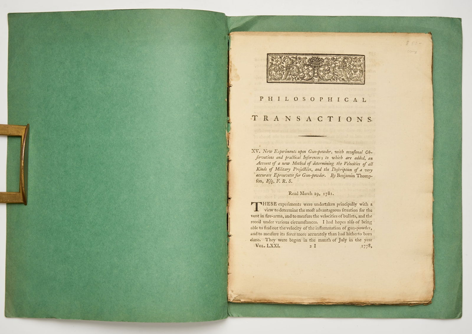 THOMPSON, Benjamin (Count Rumford) (1 of 10)