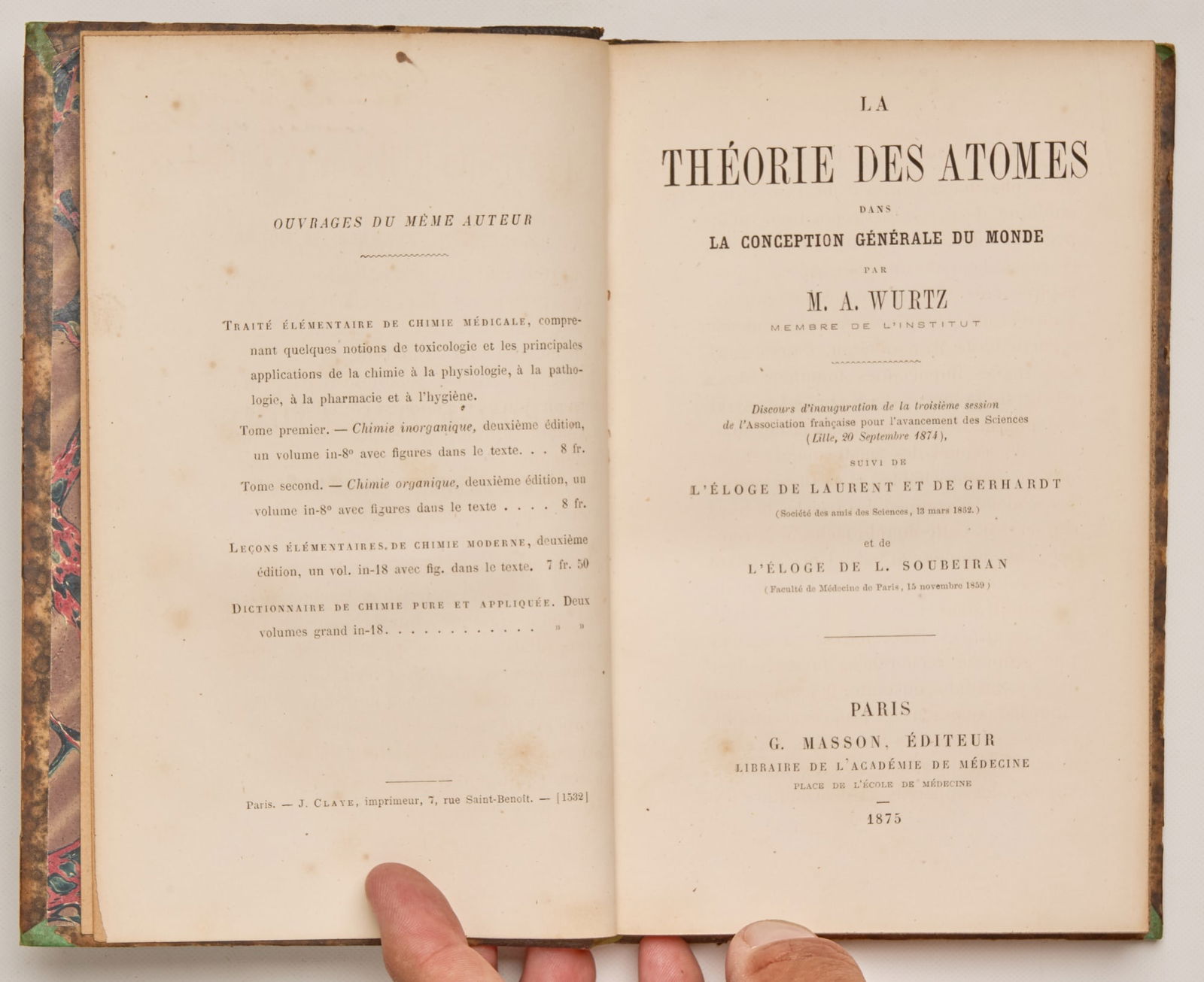 WURTZ, (Charles) Adolphe (1 of 6)