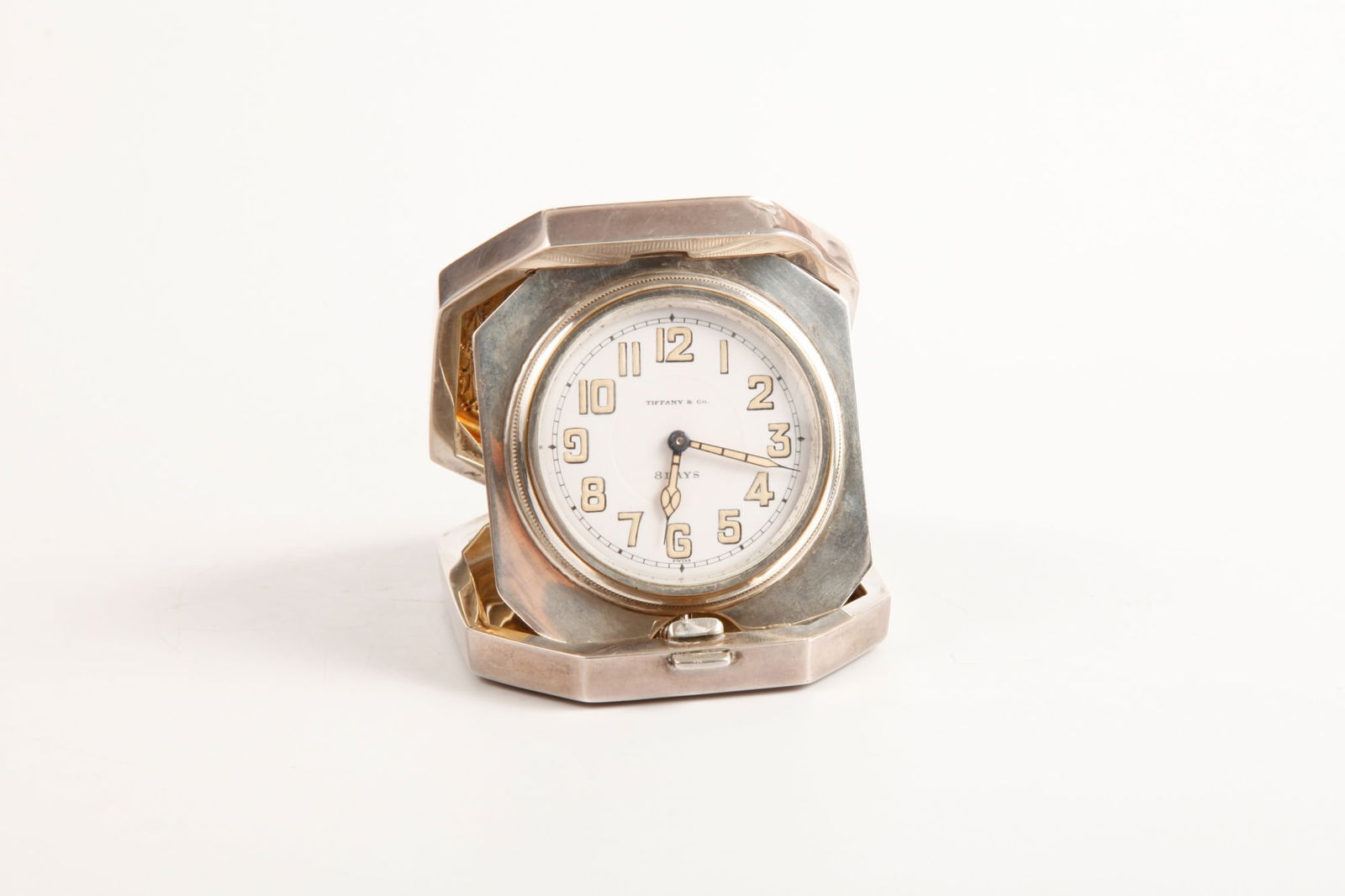 TIFFANY & CO (8) DAY STERLING TRAVEL CLOCK (1 of 15)