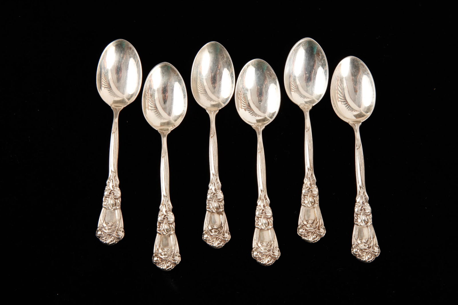 SET of (6) DURGIN STERLING SILVER TEASPOONS (1 of 6)