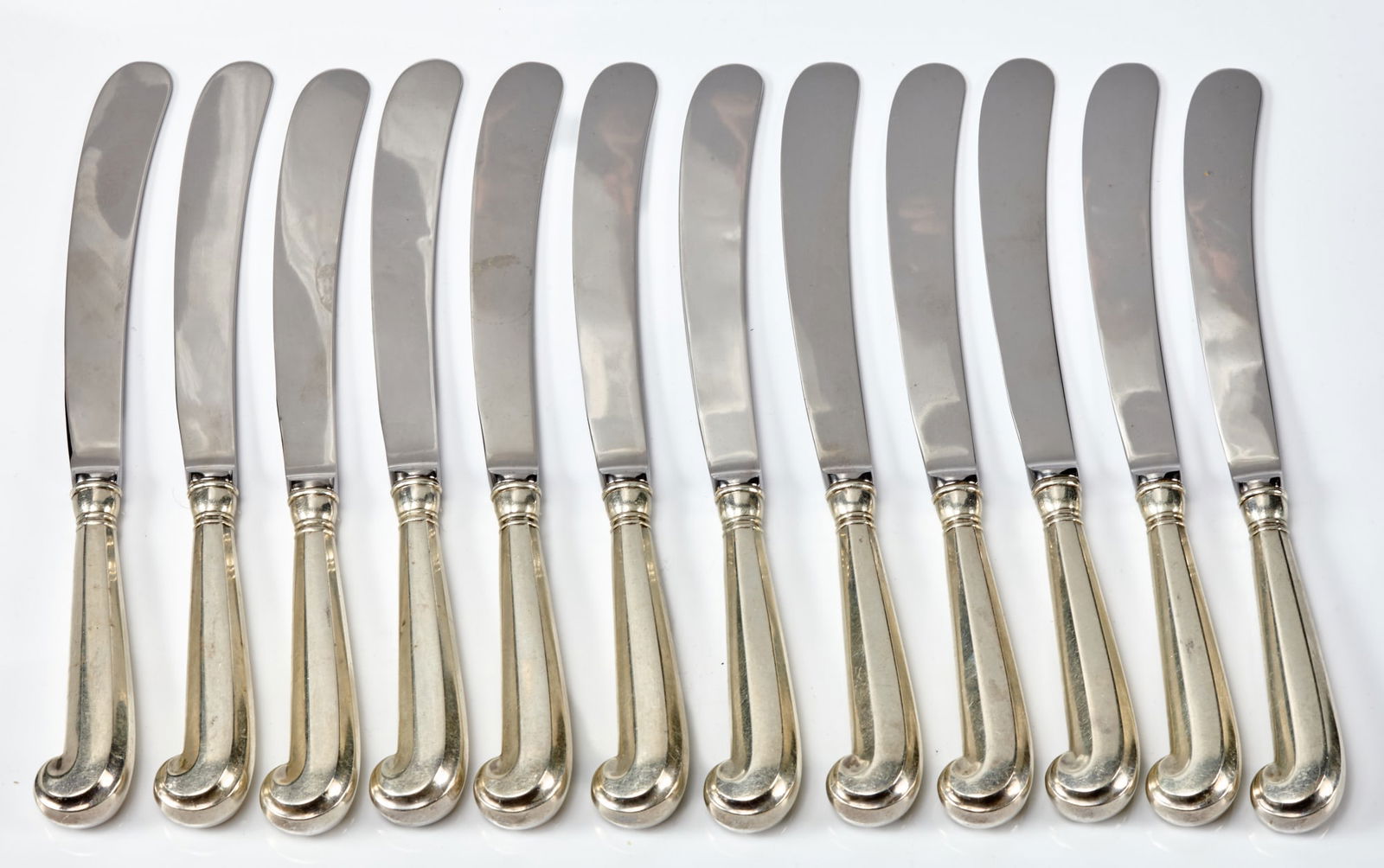 SET (12) STIEFF STERLING HANDLED DINNER KNIVES (1 of 4)
